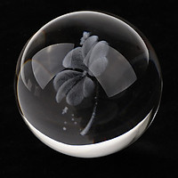 Clear Glass Crystal Ball Decorative Sphere Photography Props Art Gift