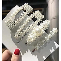 Set 4 Kẹp Tóc Ngọc Trai