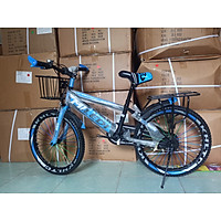 XE ĐẠP THỂ THAO CỠ 20 INCH CHO BÉ 7-10 TUỔI (sử dụng chân chống) - tặng kèm giỏ + Gacbaga