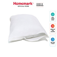 Bảo vệ gối HANVICO cotton màu trắng chống mùi, chống ẩm cao cấp
