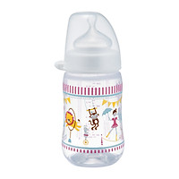 Bình sữa cổ rông 260ml Nip núm ti silicon chỉnh nha,chống sặc,cỡ quốc tế 0+ dòng chảy vừa ( Họa tiết ngẫu nhiên)
