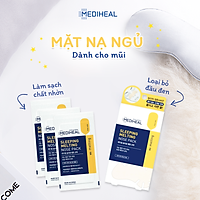 Hộp 3 Miếng Mặt Nạ Ngủ Mediheal Làm Sạch Mụn Đầu Đen Dành Cho Mũi Mediheal Sleeping Melting Nose Pack