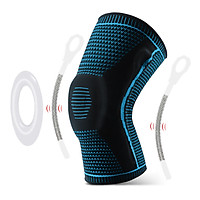 1pcs Knee Support Men Women Knee Brace with Side Stabilizers Silicone Pad Sports Knee Sleeves for Weightlifting