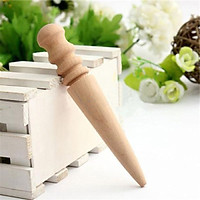 15cm Leathercraft Leather Tools Edge Slicker Round Wood Multi-Size Leather Burnisher