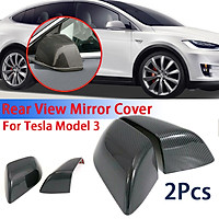 Fashion Real ABS Car Rearview Side Mirror Cover Cap For Tesla Model 3 2017-2019