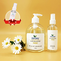 Combo xịt rửa tay khô Nano bạc kháng khuẩn bảo vệ vượt trội 100ml & 500ml Tặng 01 chai nước rửa tay khô 30ml - Thương hiệu Joton Hand Sanitizer
