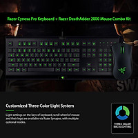 Razer Cynosa Pro Gaming Keyboard + Razer DeathAdder 2000DPI Mouse Combo Kit Wired Gaming Set with RGB Lighting/3 Color