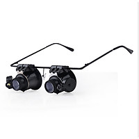 20X Glasses-style Magnifying Glass with LED Light Optical Lens for Watching Repair Detection Reading Tools