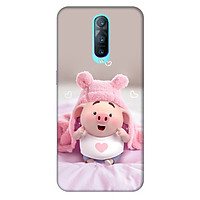 Ốp lưng nhựa cứng nhám dành cho Oppo RX17 Pro in hình Heo Dễ Thương
