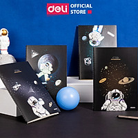 Sổ tay ghi chép cute khâu gáy hình phi hành gia A5 60 trang Deli - 70gsm - Phù hợp làm sổ kế hoach planner, viết nhật kí, sử dụng như tập vở học sinh - 1 quyển - 1 quyển - FA560-N08