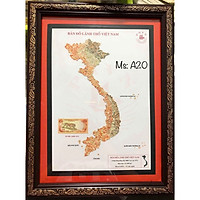 Khung tranh ghép thủ công Việt Nam từ tờ 500 đồng con Cọp, độc đáo và lạ mắt