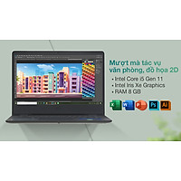 Laptop Dell Vostro 3400 i5 1135G7/8GB/256GB/14"F/OfficeHS/Win11/(70270645)/Đen - Hàng chính hãng