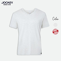 Áo Thun T-Shirt Nam Jockey Chất Liệu Visco Màu Trắng Mềm Mại Thấm Hút - J1149