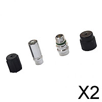 2x2 Piecses A/C Service Ports Adapters Ball Valves Low&High Side for GM Ford