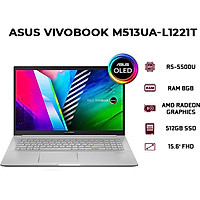 Laptop Asus VivoBook OLED M513UA-L1221T (AMD R5-5500U/ 8GB DDR4/ 512GB SSD/ 15.6 FHD OLED/ Win10) - Hàng Chính Hãng