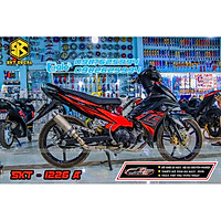 tem trùm dành cho xe exciter 135 đỏ đen