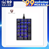 Bàn phím số cơ 21 nút Motospeed K23 đèn xanh với nút chuyển đổi OUTEMU