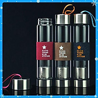 Bình nước thủy tinh VN cao cấp 450ml Nâu - Hàng Chất Lượng