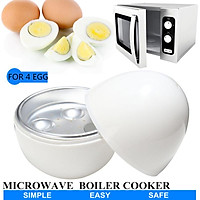 4 Egg Boiler Cooker Cup Poacher Steamer For Microwave Breakfast Kitchen Maker