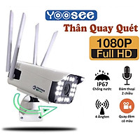 Camera Wifi Yoosee 3.0 Mpx Full HD, Dòng Ngoài Trời Xoay 360° 4 râu 20 LED Xem Đêm Có Màu-Đàm Thoại 2 Chiều-Phát Hiện Chuyển Động Chống Trộm-Hàng Nhập Khẩu