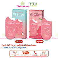 Xịt thơm miệng F5 Spray - Khử mùi hôi, ngừa sâu răng, cho hơi thở thơm mát, tự tin - Vị đào, dâu, bạc hà greelux - Lọ 12ml nhỏ gon