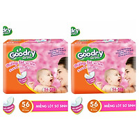Combo 2 gói miếng lót sơ sinh goodry 56 ( 0-1 tháng )