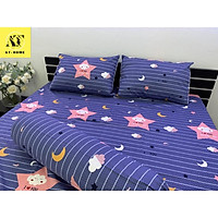 Drap Giường Ga Giường Cotton Thắng Lợi Mẫu Mới Mát Mềm Mịn Đẹp Vượt Thời Gian - Mẫu Sao Tím