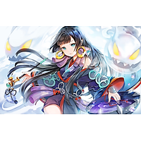 Poster A4 dán tường Anime, decal 21x30 trang trí có keo Onmyouji Wallpapers (12).png