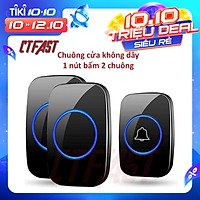Chuông Cửa Không Dây Thông Minh CTFAST CT - 02 (1 Nút Bấm, 2 Chuông ), Chống Nước, Khoảng Cách Sử Dụng Hiệu Quả 300 mét - Hàng Chính Hãng