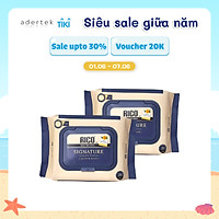 Combo 2/6/36 gói khăn giấy ướt cao cấp tiện dụng RICO Signature Baby Wet Wipes (20 tờ / gói) với Ceramides và Calendula hữu cơ, an toàn cho trẻ em và bé da nhạy cảm