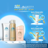 Bộ sản phẩm Kem chống nắng Anessa cho cho da mặt và toàn thân (Mild Milk 60ml + Whitening Gel 90g + Gold Spray 60g)