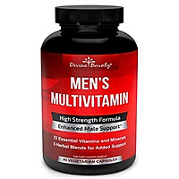 Mens Multivitamin – Daily Multivitamin for Men with Vitamin A C D E K B Complex, Calcium, Magnesium, Selenium, Zinc Plus Heart, Brain, Immune, and Men's Multivitamins – 90 Vegetarian Capsules