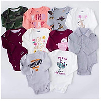 Bodysuit dài tay ,body chip cho bé hàng xuất dư size từ 0M-24M
