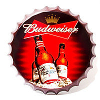 Beer Budweiser - Nắp phén 35cm vintage decor trang trí