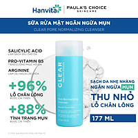 Sữa rửa mặt ngăn ngừa mụn Paula’s Choice Clear Pore Normalizing Cleanser 177 ml mã 6002