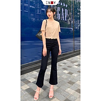 Quần jeans ống loe đen co giãn ENVY J64