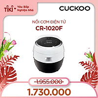 Nồi cơm điện tử Cuckoo 1.8L CR-1020F - Lòng nồi chống dính - Nhiều chế độ nấu ăn - Tiết kiệm điện - Hàng chính hãng Cuckoo Vina