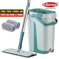 Bộ Lau Nhà Kitimop-S1 Thông Minh 2 Ngăn Tự Vắt, Hàng Chính Hãng Cao Cấp - Tặng Kèm 2 Bông Lau