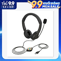 USB Wired Headset with Noise Cancelling Microphone On Ear Computer Headphone Call Center Earphone Volume Control Speaker