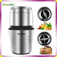 Máy xay hạt cà phê và gia vị 2 trong 1 thương hiệu cao cấp Biolomix BCG300 - Công suất 300W - Hàng Chính Hãng
