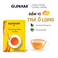 Hộp trà Ô long túi lọc vị gừng GUNAM (25 gói x 2,5g)
