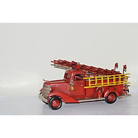 Mô hình xe cứu hỏa trưng bày/ Vintage Metal Fire Truck Handmade Decoration (1904D-1654)