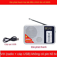 Đài T6605 với sóng trung di động FM bán dẫn thu nhỏ cổ điển Nghe nhạc