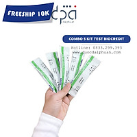 Combo 5 kit test nhanh BIOCREDIT chính hãng Hàn Quốc