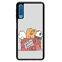 Ốp in cho Samsung Galaxy A7 2018 3 Chú Gấu 2 - Hàng chính hãng