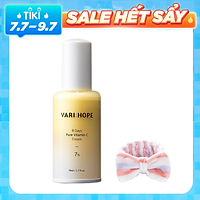 Kem Dưỡng Vitamin C Nguyên Chất Dưỡng Trắng, Hỗ Trợ Trị Thâm Sau 8 Ngày Vari:Hope 8 Days Pure Vitamin C Cream 50ml + Tặng Kèm Băng Đô Rửa Mặt