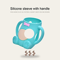 Silicone Anti-Fall Baby Glass Bottle Neutral Glass PP Silicone Stainless Steel