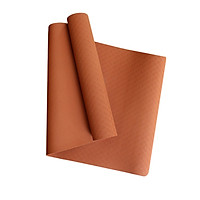 Thảm Yoga MIKIE MAT DARK ORANGE 1 màu - TPE nguyên khối - Dày 6mm - Thành phần cao su non tự nhiên - Chống trượt, Không mùi