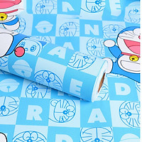 5 mét giấy dán tường họa tiết doraemon khổ rộng 45cm, giấy decal dán tường doremon dễ thương