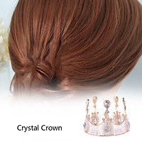 Crystal Full Circle Crown Small Birthday Cake Crown Wedding Dress Accessories